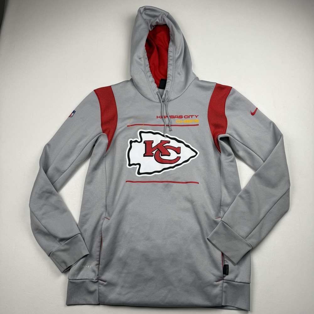 Kansas City Chiefs Hoodie Mens Medium NFL Football Dri Fit Pullover Nike